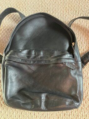 Vintage Latico Small Backpack 11"x13" Leather Old School Logo Zipper